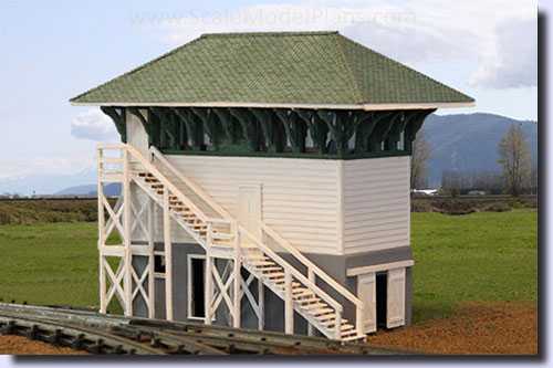 model train control tower
